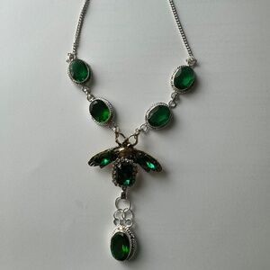 Beautiful green glass necklace